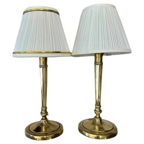 Early 19th Century Pair of Louis XVI Directoire Style Candlestick Lamps Bronze Early 19th century - Foto 1