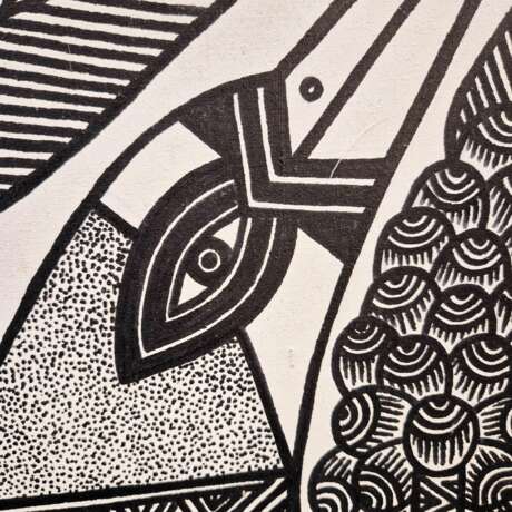 Birds of paradise John KAUAGE Acrylic on canvas Papua New Guinea 2013 Leinwand 21th century - Foto 5