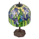Lampe vitrail de style Tiffany. 20i&egrave;me si&egrave;cle. Glass metal 20th century - Foto 3