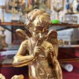 Pair Of Napoleon III Period Gilt Bronze Putti Andirons 19th century Бронза Napoleon III 19th century г. - фото 2