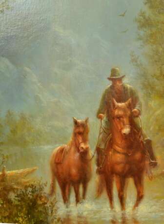 Paysage avec un cavalier 21th century - Foto 3
