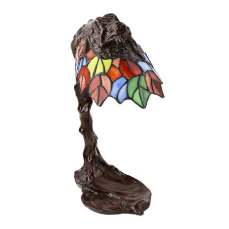 Table lamp in Tiffany style. Based on the Daphne model - EMIL THOMASSON. Bronze glass 20th century - photo 2