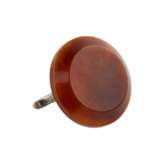 Original three-finger ring made of silver and carnelian. Stone bordeaux 21th century - photo 3
