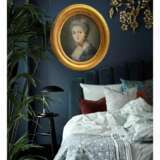 Portrait of a young woman in an gilt oval frame pastel drawing 18th century oil painting 18th century - Foto 8