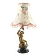 Vergoldete Bronze. Lampe de table Putti. 