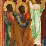 Russian icon of the Ascension of the Lord. Moscow school 19th century Wood gesso gilding tempera Early 19th century - photo 4