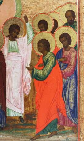 Russian icon of the Ascension of the Lord. Moscow school 19th century Wood gesso gilding tempera Early 19th century - photo 6