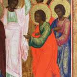 Russian icon of the Ascension of the Lord. Moscow school 19th century Wood gesso gilding tempera Early 19th century - photo 6