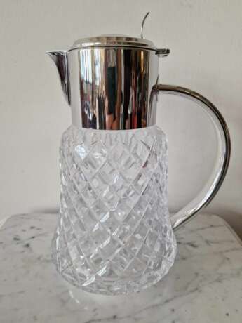 Glass pitcher with ice container Glas Early 20th century - Foto 2