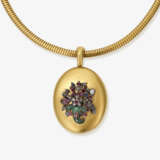 A locket with necklace. England, late 19th century. Locket probably Russia, W&E MIMPRISS - photo 1