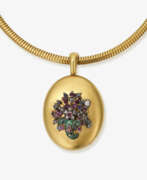 Колье и цепочки. A locket with necklace. England, late 19th century. Locket probably Russia, W&E MIMPRISS