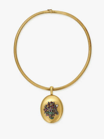 A locket with necklace. England, late 19th century. Locket probably Russia, W&E MIMPRISS - photo 3