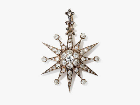 A star-shaped pendant with diamonds. Germany, circa 1880 - photo 1