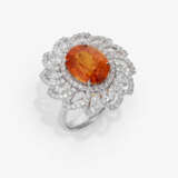 Ring mit Spessartin und Diamanten. - Foto 1