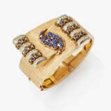 A sapphire and diamond bangle. Italy, 1940s - photo 1