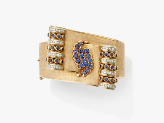A sapphire and diamond bangle. Italy, 1940s - photo 3