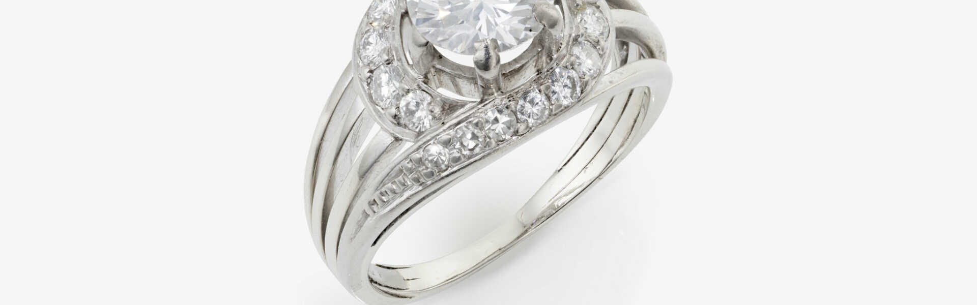 A ring with brilliant-cut diamonds. Germany, 1960s A ring with brilliant-cut diamonds. Germany, 1960s