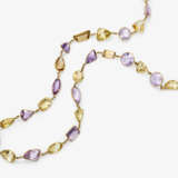 A soutoir - necklace consisting of a play of colours of delicate citrines and amethysts. Germany, 2000s - фото 1