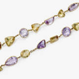 A soutoir - necklace consisting of a play of colours of delicate citrines and amethysts. Germany, 2000s - фото 2