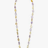A soutoir - necklace consisting of a play of colours of delicate citrines and amethysts. Germany, 2000s - фото 3