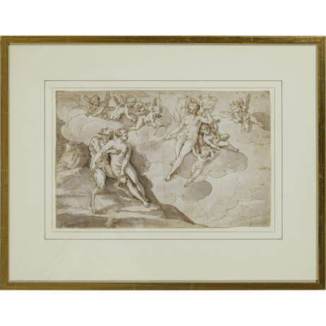 Hans Rottenhammer, zugeschrieben. Venus, accompanied by cupids, approaching a satyr and nymph - photo 2