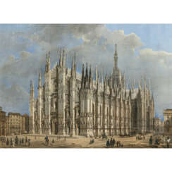 Italien circa 1840. Milan - View of the Cathedral