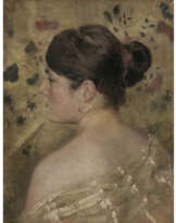 August von Conring. Portrait of a young lady in profile to the left