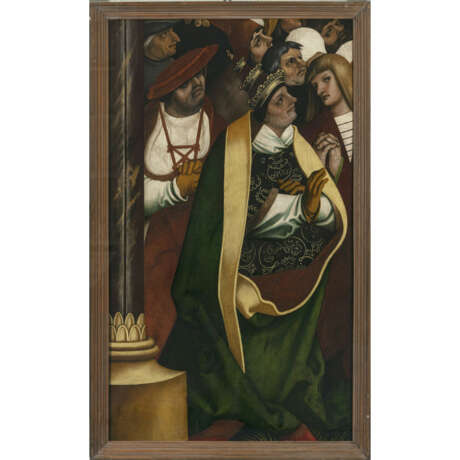 Maler der Gemälde des Hochaltarretabels in Rabenden circa 1510-15. Pope, cardinal, and praying people (fragment) - фото 2