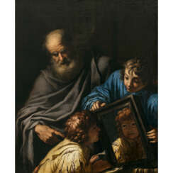 Francesco Ruschi, zugeschrieben. Socrates and two students