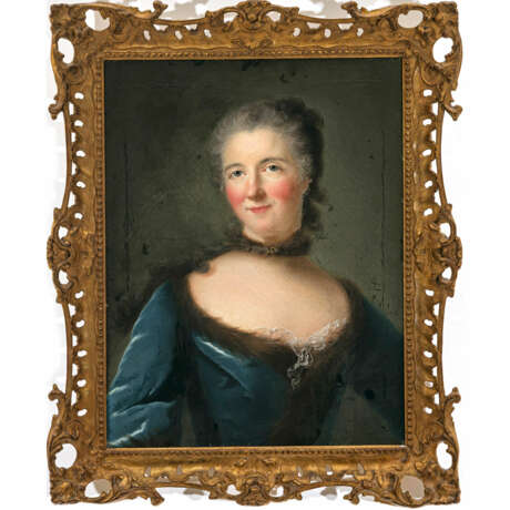 Deutsch (?) 18th century. Portrait of a lady in a blue dress - photo 2