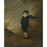 England (Francis Wheatley, 1747 London - 1801 ebenda, ?) circa 1780. Boy with dog in a tree landscape - photo 1
