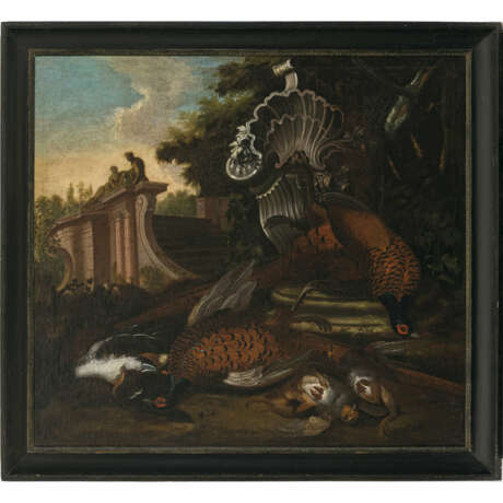 Jakob Samuel Beck. Jagdstillleben mit Fasanen, Rebhühnern und Ente in einer Parklandschaft - Foto 2