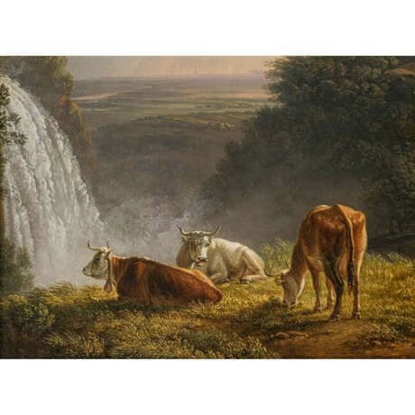 Simon (Simon Joseph Alexander Clemens) Denis, zugeschrieben. Cows in front of a waterfall - фото 2