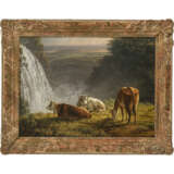 Simon (Simon Joseph Alexander Clemens) Denis, zugeschrieben. Cows in front of a waterfall - фото 1