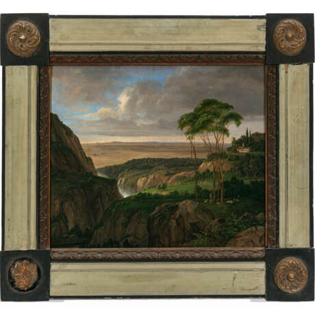 Deutsch um 1834. Campagnalandschaft mit Hirten und Reisenden - Foto 2