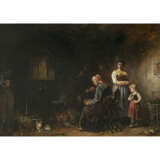 Anton Seitz. Kitchen interior with an old woman by the hearth fire - photo 1