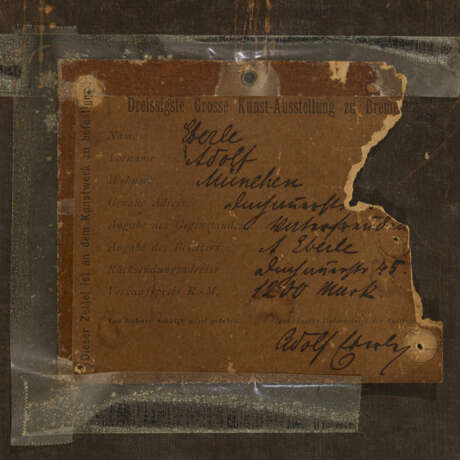 Adolf Eberle. Jäger und Magd mit Dackel und Welpen - Foto 3