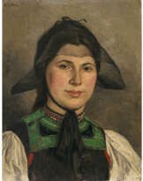 Curt Liebich. Young woman in traditional costume