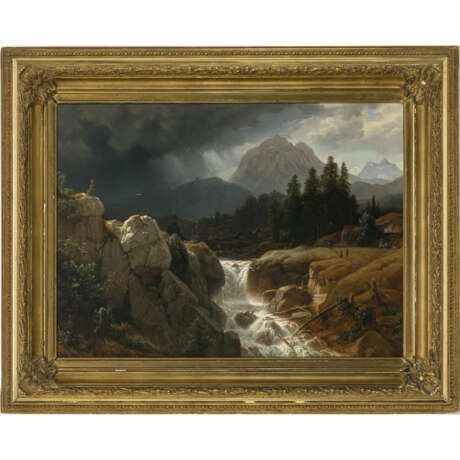 Albert Rieger, zugeschrieben. Landscape in rainy atmosphere - photo 2