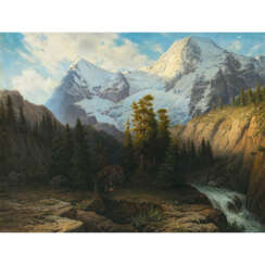 Dániel Somogyi. Schweizer Gebirgslandschaft mit Eiger und Mönch