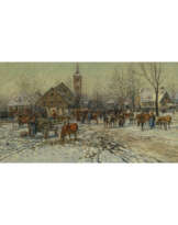 Karl Stuhlmüller. Winterlicher Viehmarkt