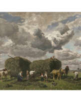 Désiré Thomassin. Peasants harvesting hay