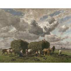 Désiré Thomassin. Peasants harvesting hay