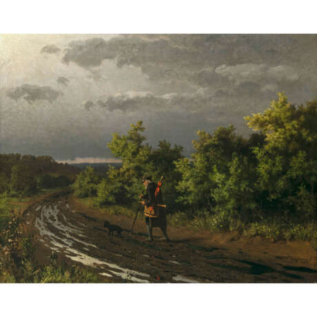 Franz Maria Ingenmey. Wanderer mit Hund - Foto 1