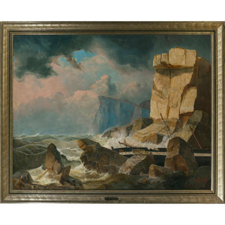 Johann Baptist Weiss. Schiffswrack an Felsküste - Foto 2