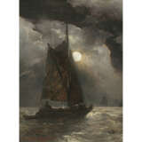 Andreas Achenbach. Segelboot im Mondschein - Foto 1
