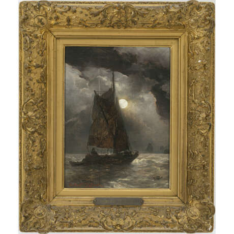 Andreas Achenbach. Segelboot im Mondschein - Foto 2