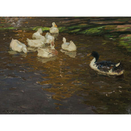 Alexander Koester. Ducks on a pond - photo 1