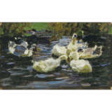 Alexander Koester. Six ducks in a pond - photo 1