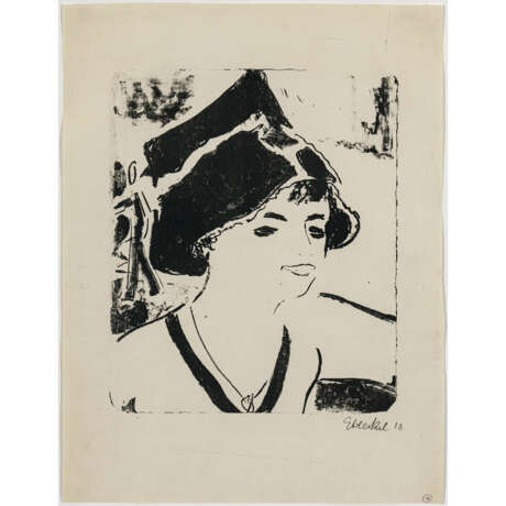 Erich Heckel. A Girl. 1910 - Foto 1